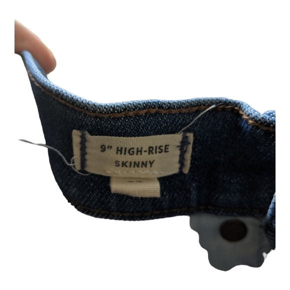 Madewell 9" High Rise Skinny Jeans Raw Hem Edition Women's 24 Blue Paloma Wash - Picture 10 of 13